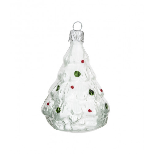 White glossy decorated Christmas tree