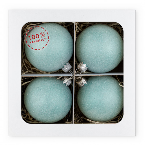 Turquoise loose ball - 8 cm (4 pcs in pack)